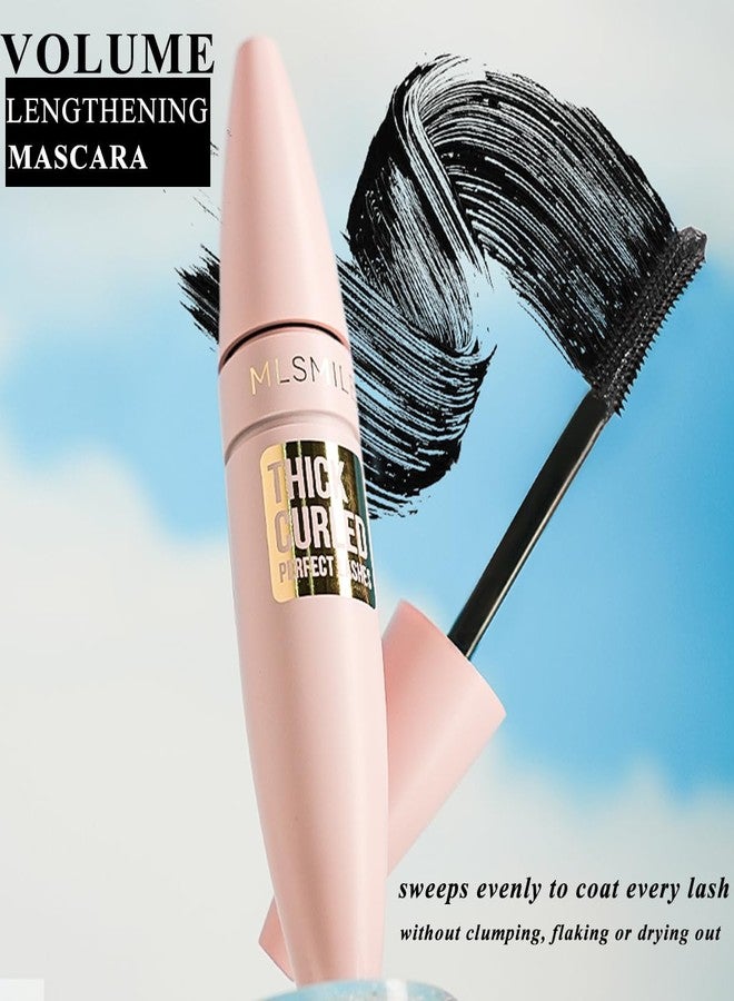 SHEEYOON Mascara Colorful Volume and Length, 4D Silk Fiber Mascara, Lengthening and Thickening No Clumping Mascara, Long Thick Smudge- Proof Eyelashes (#1 Styling Base + #3 Brown, 2 Pcs) - Image 3