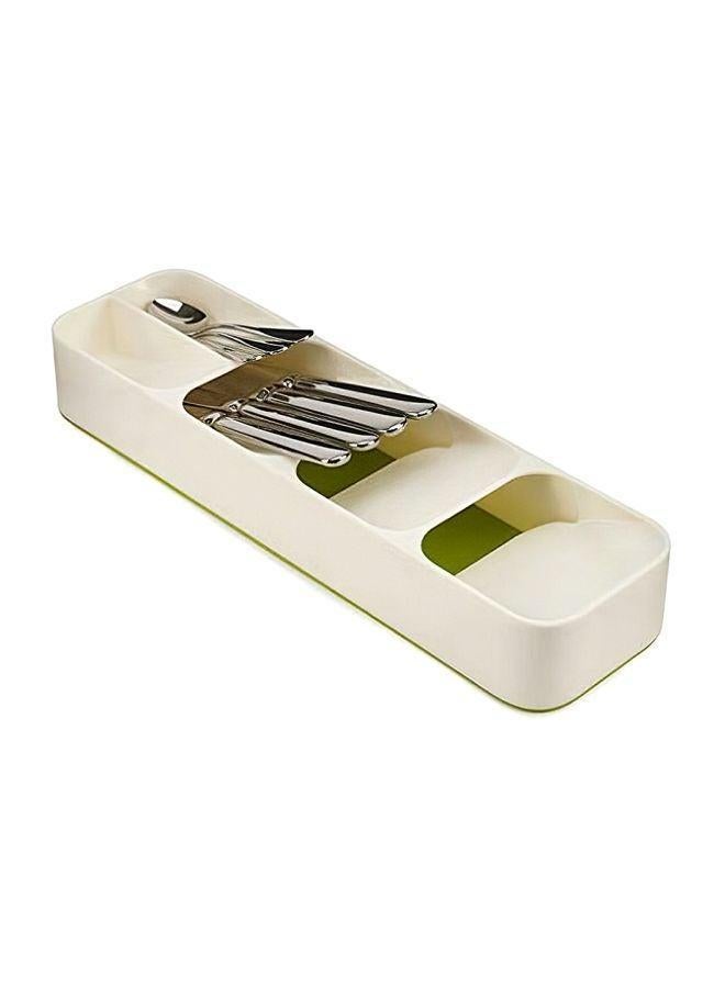 Plastic Drawer Cutlery Organizer White 396x110x55mm  - Image 1