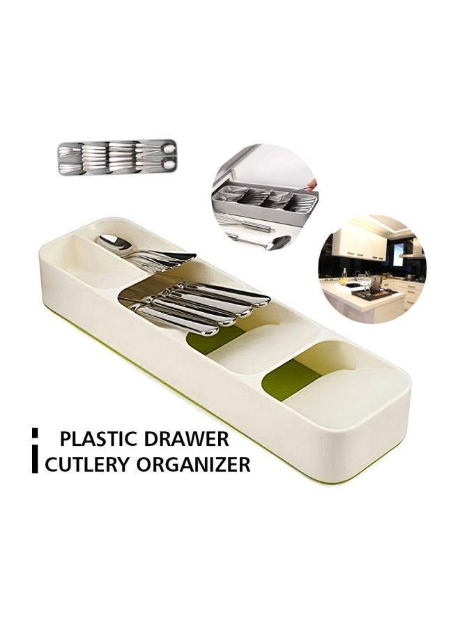 Plastic Drawer Cutlery Organizer White 396x110x55mm  - Image 2
