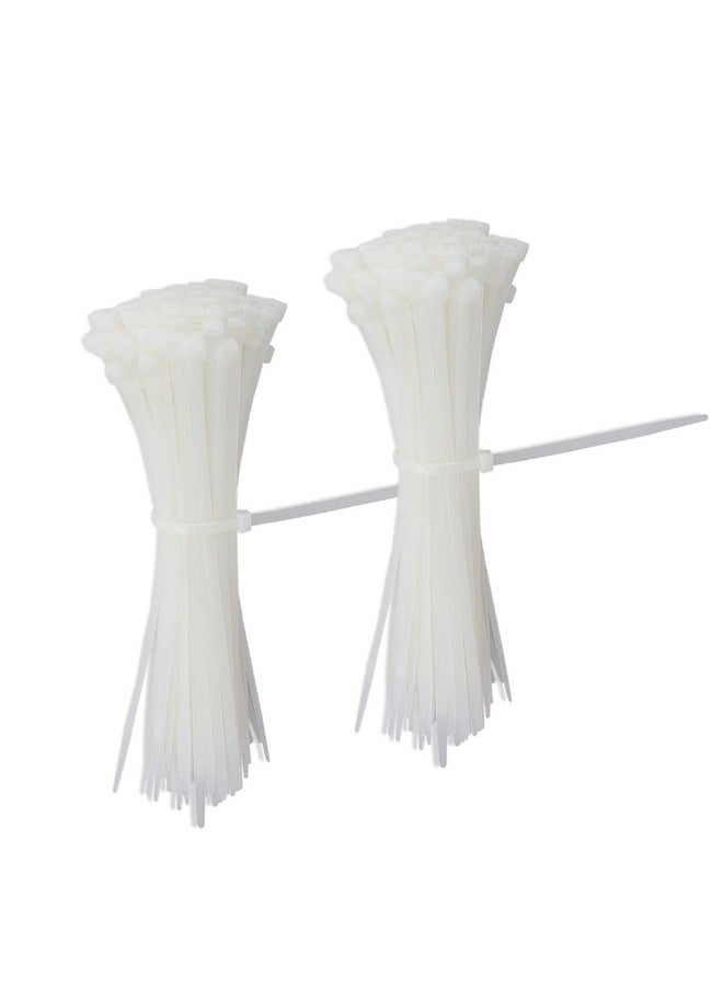Nertpow Cable Zip Ties Nylon Self Locking Wire Tie 4 inch 200 Pieces White  - Image 1