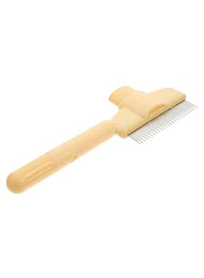 مشط تنظيف الحيوانات الأليفة ذاتي التنظيف مزيل الشعر مع مقبض ergonomic للكلاب والقطط - Image 1