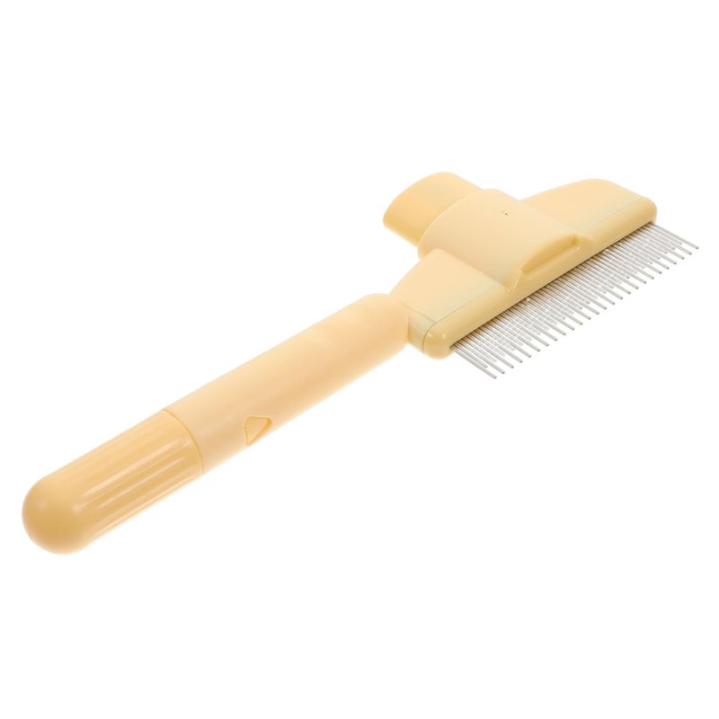 مشط تنظيف الحيوانات الأليفة ذاتي التنظيف مزيل الشعر مع مقبض ergonomic للكلاب والقطط - Image 2