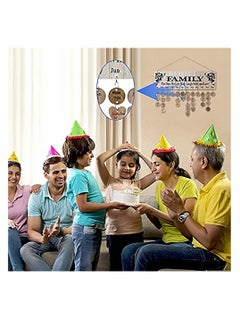 SYOSI Gifts for Mom Grandma Dad from Daughter Son DIY Wooden Family Birthday Reminder Calendar Wall Hanging with 100 Tags Keep Track of Birthdays Mothers Fathers Day Decorations  - Image 2