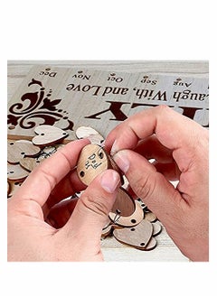SYOSI Gifts for Mom Grandma Dad from Daughter Son DIY Wooden Family Birthday Reminder Calendar Wall Hanging with 100 Tags Keep Track of Birthdays Mothers Fathers Day Decorations  - Image 5