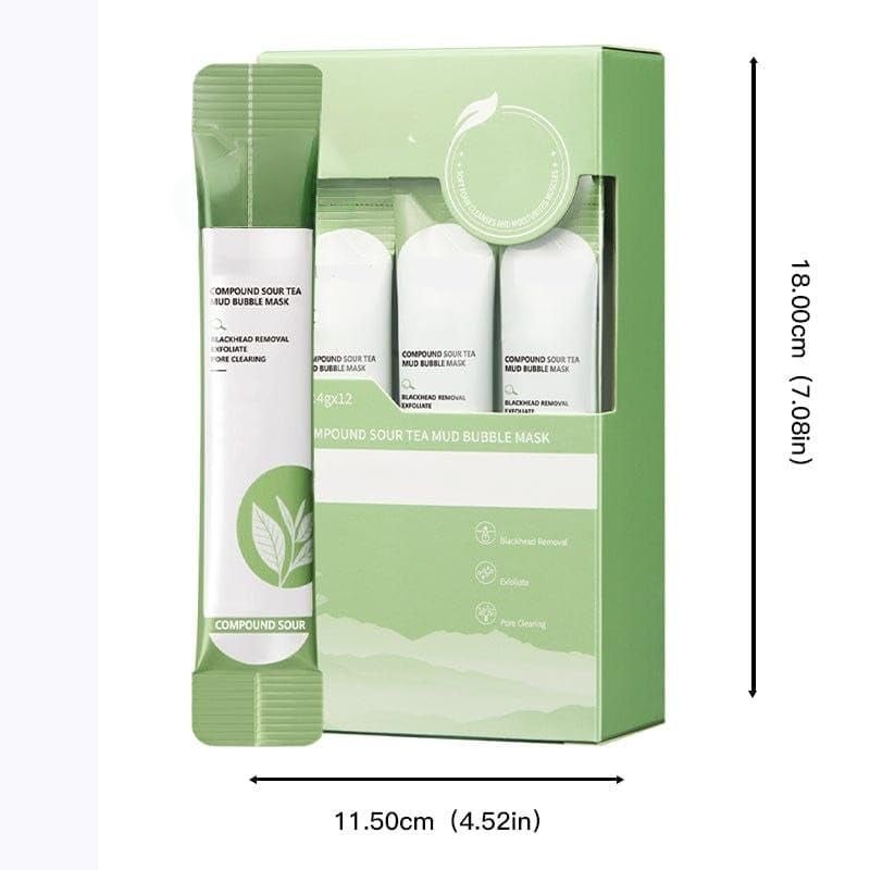 Aspeona 8Pcs Green Tea Purifying Clay Mask Bubble Face Mask for Purifying Deep Cleansing Blackhead Removal Deep Pore Cleansing Moisturizing Skin Firming for Men and Women - Image 2