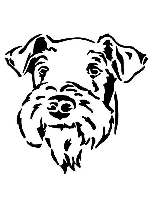 KACHI PENCIL Kachi Pencil Art Craft Layering Stencil Welsh Terrier Dog Crafts Arts Scrapbooking Painting on The Wall Wood Glass and Other  - Image 1