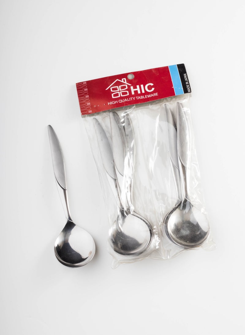 Japanese steel soup spoons 12 pieces