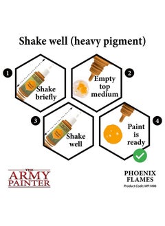 The Army Painter Phoenix Flames Warpaint Acrylic Non Toxic Heavily Pigmented Water Based Paint For Tabletop Roleplaying Boardgames And Wargames Miniature Model Painting  - Image 5
