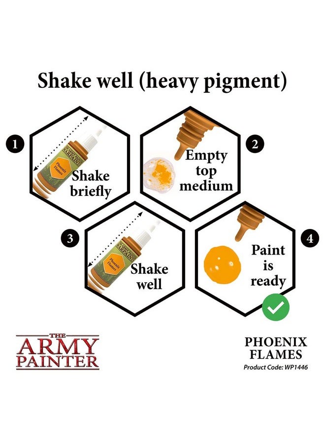 The Army Painter Phoenix Flames Warpaint Acrylic Non Toxic Heavily Pigmented Water Based Paint For Tabletop Roleplaying Boardgames And Wargames Miniature Model Painting  - Image 5