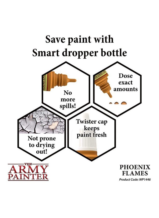 The Army Painter Phoenix Flames Warpaint Acrylic Non Toxic Heavily Pigmented Water Based Paint For Tabletop Roleplaying Boardgames And Wargames Miniature Model Painting  - Image 3