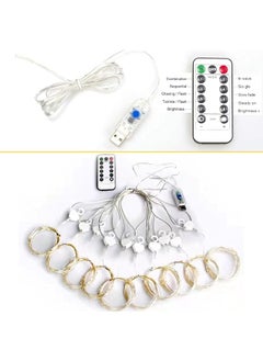 Necomi 300 Led Bedroom Curtain String Fairy Backdrop Lights Usb Powered 8 Lighting Modes String Lights Hanging With Remote Control Indoor Outdoor Party Warm White  - Image 4