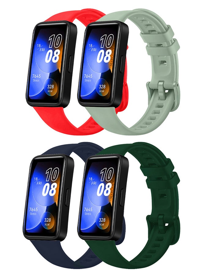 CATANES 4 Packs Of Huawei Band 8 and Band 9 Watch Band for Men Women Sport Watch Strap Lightweight Silicone Replacement Band Multicolour - Image 2