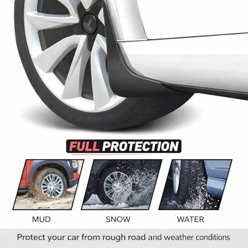MIZZEO Front and Rear Plastic Mud Flaps, Set of 4, Compatible with S-Presso 2019-2026 - Image 2