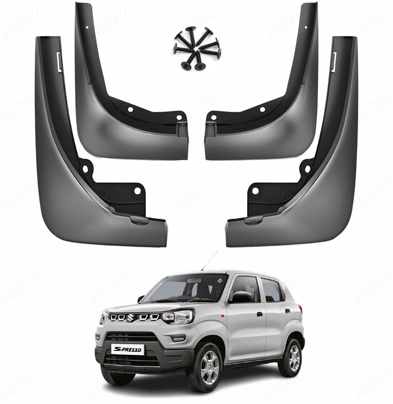 MIZZEO Front and Rear Plastic Mud Flaps, Set of 4, Compatible with S-Presso 2019-2026 - Image 1