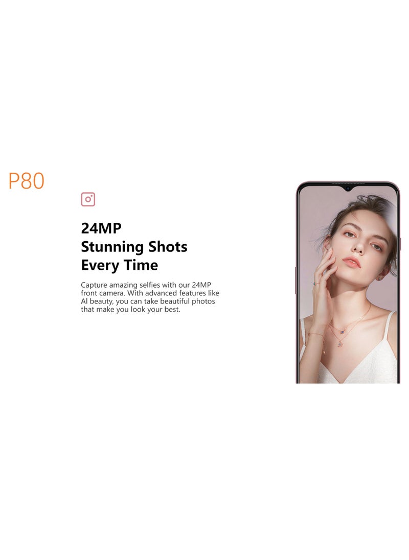 Cubot - Cubot P80 8GB+256GB, Global Version Smartphone Android 13, 6.583" FHD+ Screen Black - Image 1