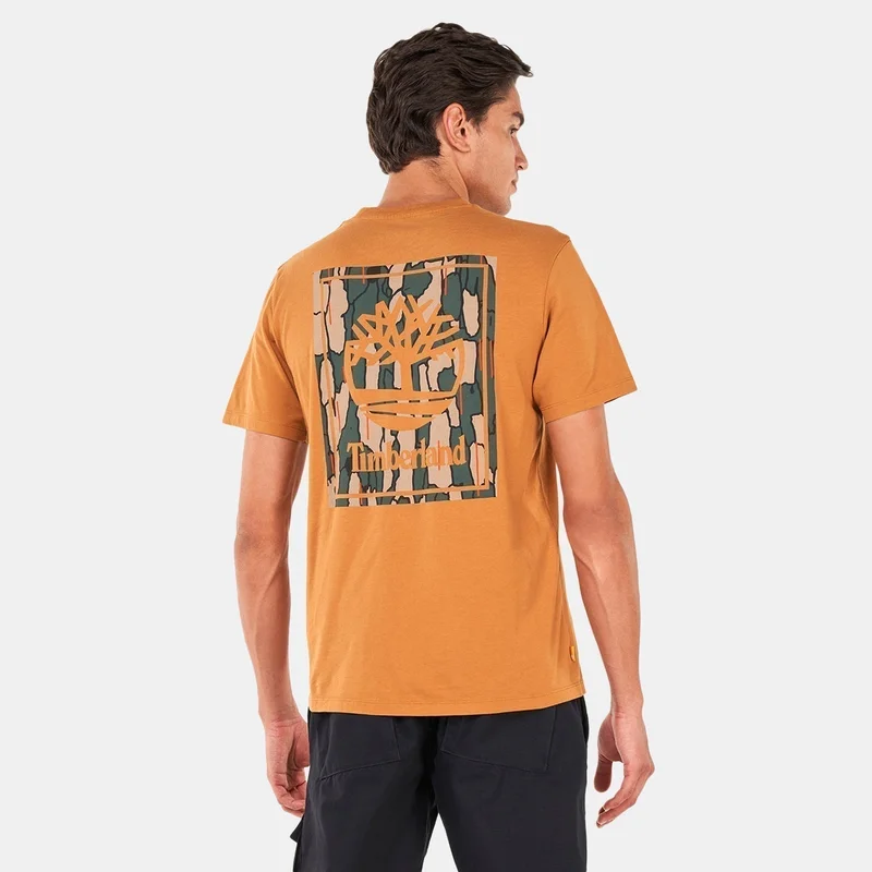 Timberland Men's Back Stack Logo Camo T-Shirt
