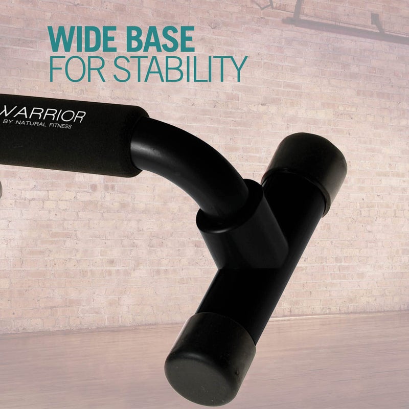 Warrior Pushup Bars - Upper Body Core and Chest Strength Fitness Training Stands - Angled with Comfort Grips and Stable Base for Home, Gym or Travel - Image 3