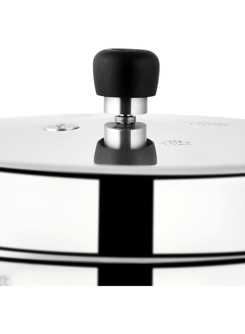 Ucook Pentola Dlx 7.5 L Tall Body Pressure Cooker (Model Pc0306) – Virgin Aluminum, Outer Safety Lid, Gas & Induction Compatible - Image 4