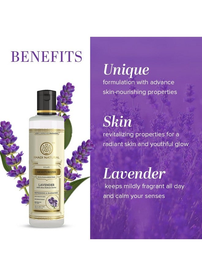 KHADI NATURAL Lavender Herbal Moisturizer With Shea/Kokum Butter, SLS and Paraben Free, 210 ml - Image 2