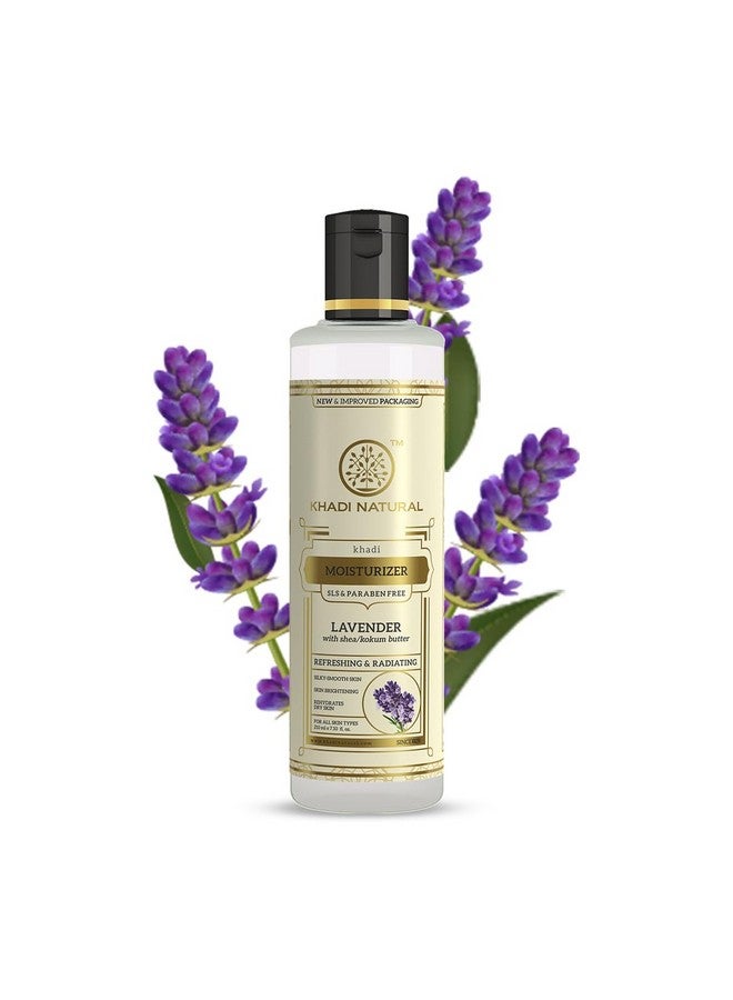 KHADI NATURAL Lavender Herbal Moisturizer With Shea/Kokum Butter, SLS and Paraben Free, 210 ml - Image 1