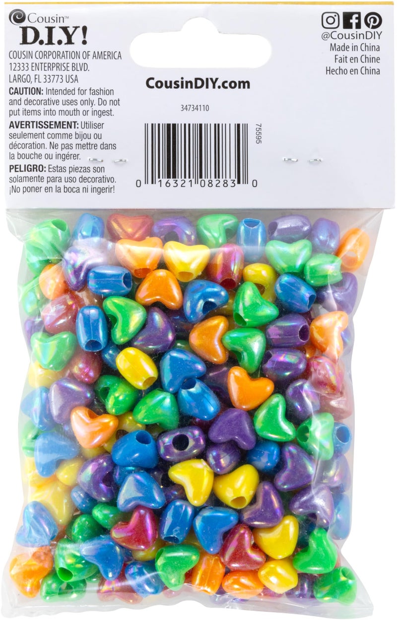Cousin 34734110 Fun Packs 210-Piece Multi Heart Beads - Image 2