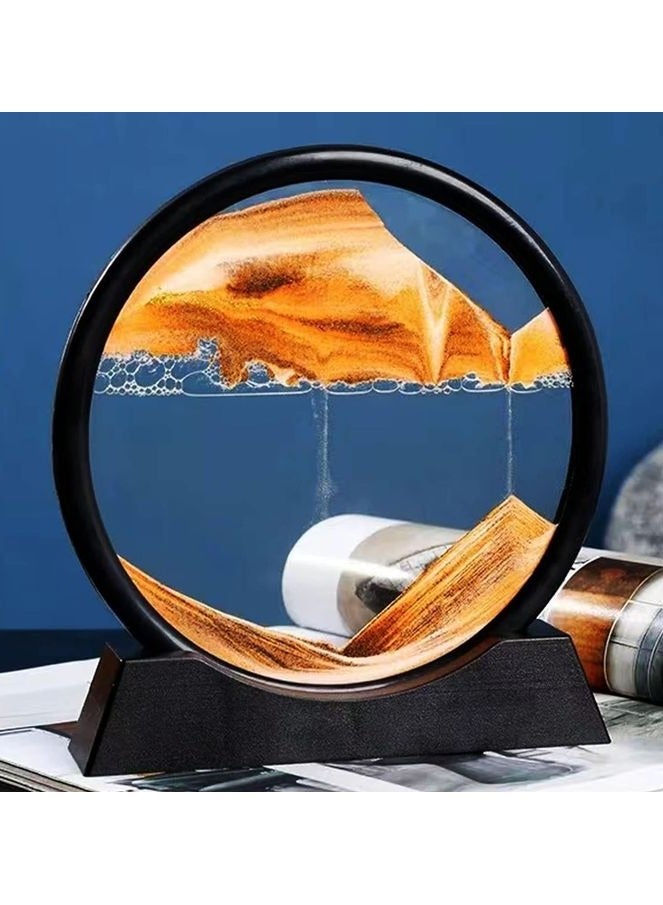 ساعة رملية متحركة ثلاثية الأبعاد 3D- برتقالي مقاس كبير  - Image 3
