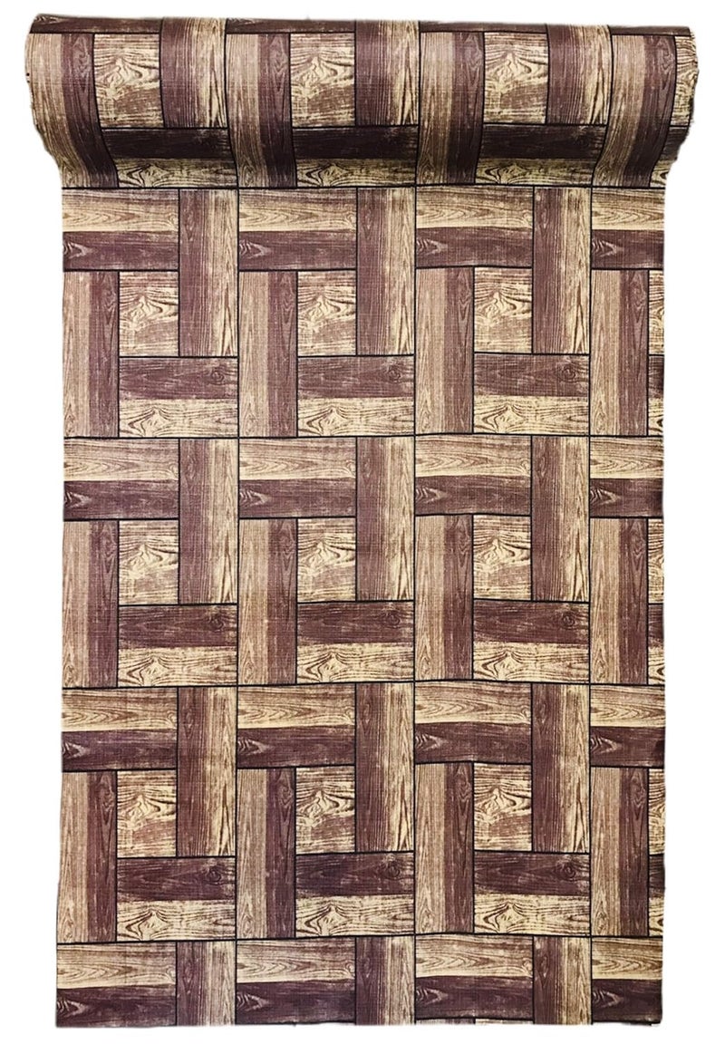 Homerz Homerz 5 Meter Length Liners for Shelves Kitchen Cabinets Wardrobe Liners for Shelves in Kitchen Waterproof Shelves Covers Sheets for Kitchen brownc  - Image 1