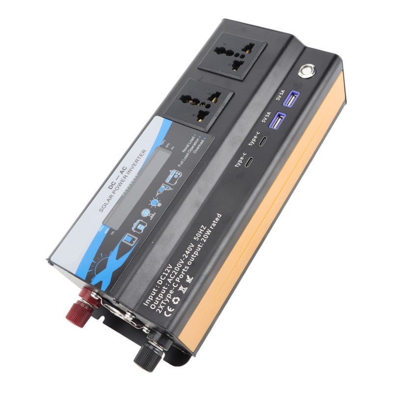 6000W Car Inverter Portable Power Converter - Overload Short Circuit Protection USB Power Inverters for Laptops Smart Phones Car Refrigerators - Low Noise Temperature Control Car Voltage Transformer f - Image 2