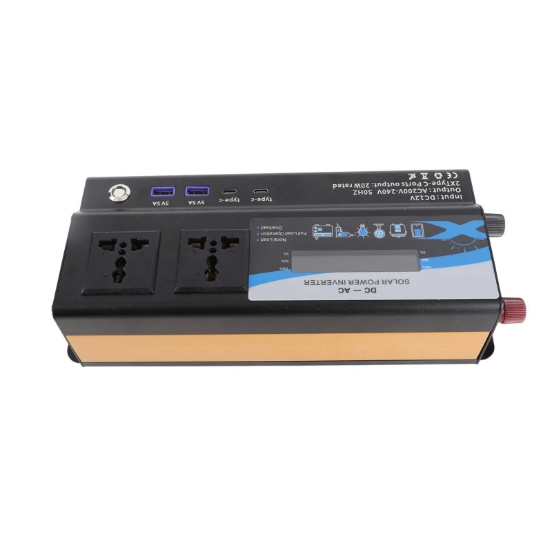 6000W Car Inverter Portable Power Converter - Overload Short Circuit Protection USB Power Inverters for Laptops Smart Phones Car Refrigerators - Low Noise Temperature Control Car Voltage Transformer f - Image 5