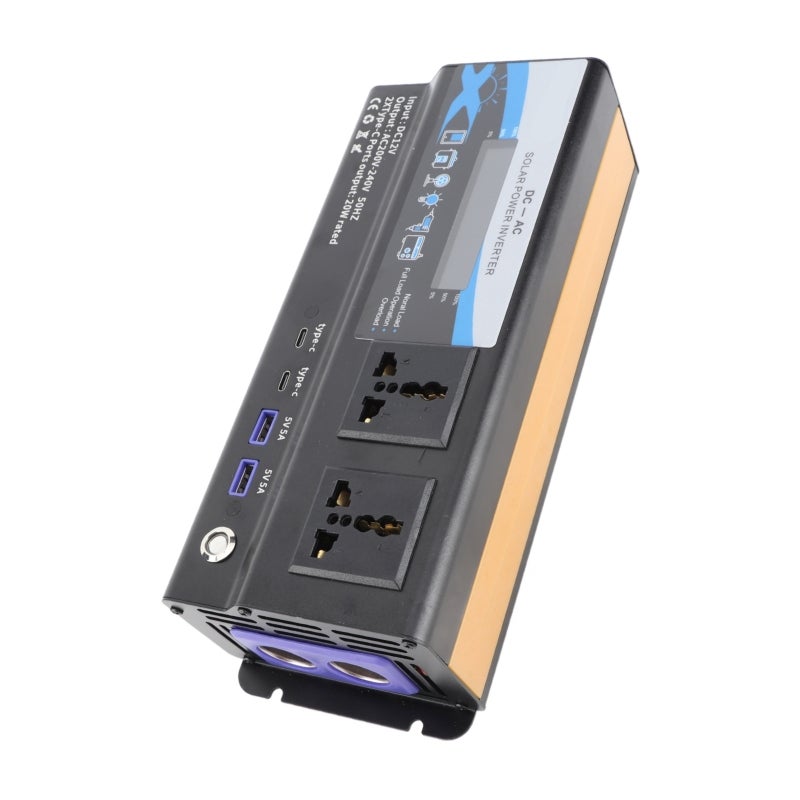 6000W Car Inverter Portable Power Converter - Overload Short Circuit Protection USB Power Inverters for Laptops Smart Phones Car Refrigerators - Low Noise Temperature Control Car Voltage Transformer f - Image 4