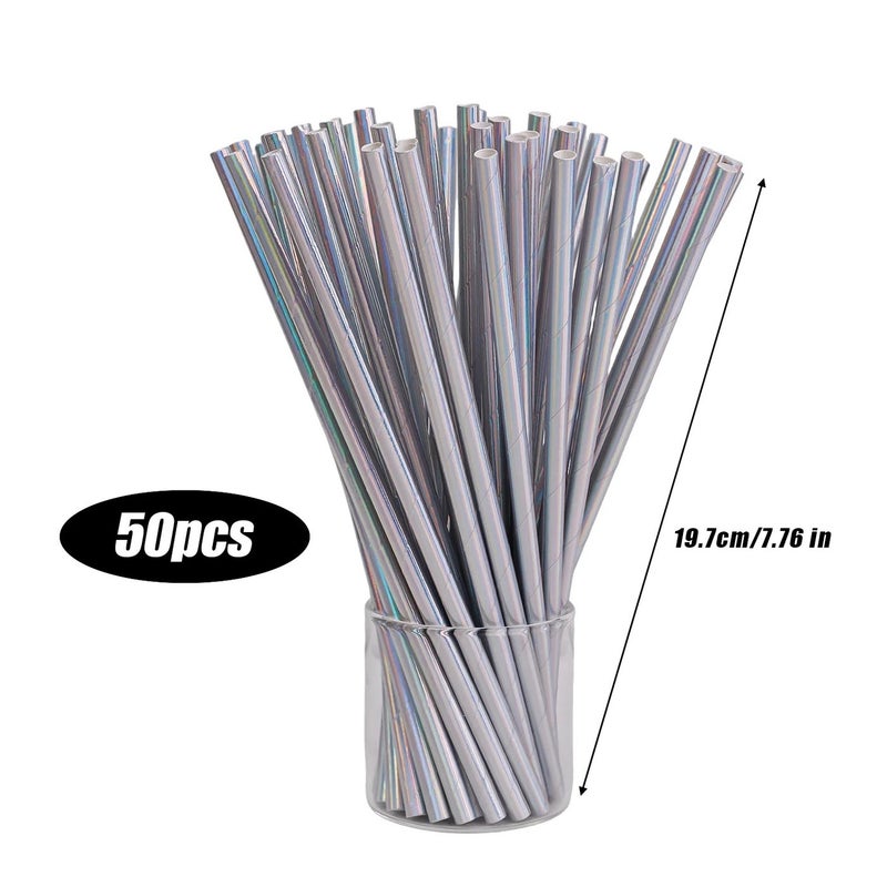 Wholesale Disposable Paper Laser Straws Drinking Party Straws Cocktail Beverages Juice for Home Birthday Party Wedding Supplies - Image 2
