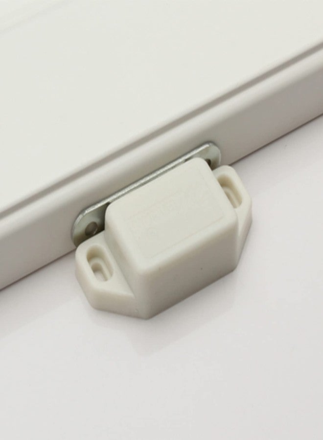 Yinpecly 1pcs Metal Plastic Cabinet Door Catch Suction Magnetic Latches Catch for Furniture Kitchen Cabinet Cupboard Wardrobe Closet Closures Drawer Latch, KM6 White Silver 2.76 inch Length - Image 3