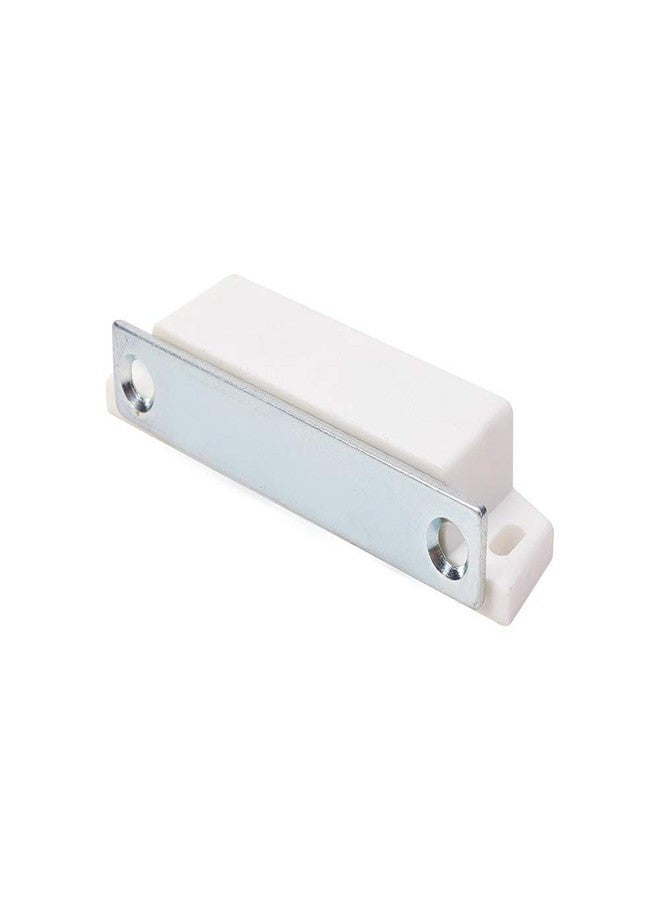 Yinpecly 1pcs Metal Plastic Cabinet Door Catch Suction Magnetic Latches Catch for Furniture Kitchen Cabinet Cupboard Wardrobe Closet Closures Drawer Latch, KM6 White Silver 2.76 inch Length - Image 1