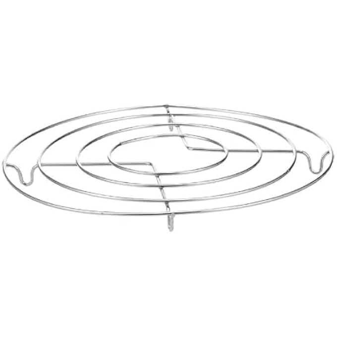 rayihni Metal Heating Holder Round Cooling Cooking Racks Stainless Steel Steamer Rack Kitchen Cooking Tool Silver 18 * 18 Cm Silver - Image 2