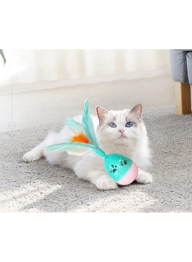 Cat'S Interactive Rolly Polly Tumbler - Featuring Feather Toy And Treat Dispensing Fun - Ideal Kitten Toys For Engaging Entertainment And Mental Stimulation - Image 1
