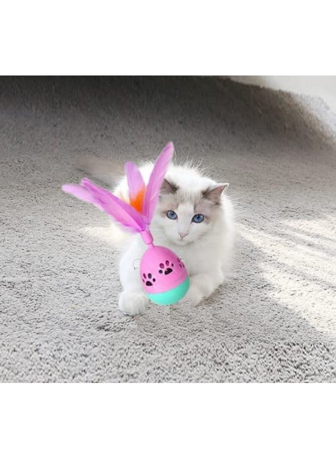 Cat'S Interactive Rolly Polly Tumbler - Featuring Feather Toy And Treat Dispensing Fun - Ideal Kitten Toys For Engaging Entertainment And Mental Stimulation - Image 5