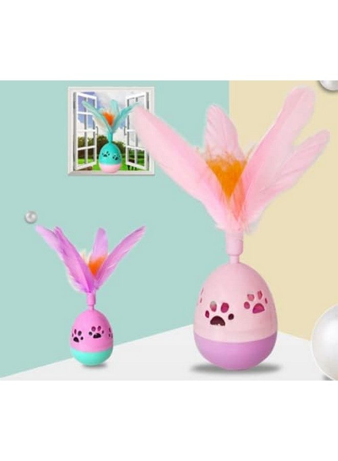 Cat'S Interactive Rolly Polly Tumbler - Featuring Feather Toy And Treat Dispensing Fun - Ideal Kitten Toys For Engaging Entertainment And Mental Stimulation - Image 2