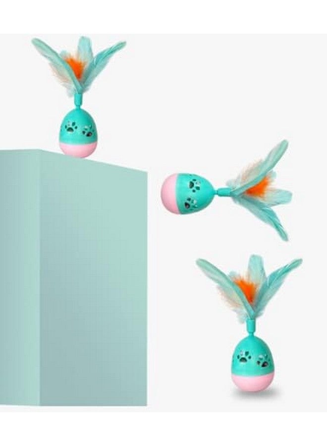 Cat'S Interactive Rolly Polly Tumbler - Featuring Feather Toy And Treat Dispensing Fun - Ideal Kitten Toys For Engaging Entertainment And Mental Stimulation - Image 4