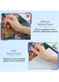 KASTWAVE 100 Pieces Diamond Paper 15x10cm/6x4inch Double-Sided Release Paper Non-Stick Release Paper for Diamond 5D Painting Cover Papers for Diamond Gem Painting Diamond Art Accessories  - Image 4