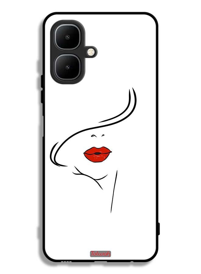 Tolwak Infinix Smart 10 Protective Case Cover Girl Face Art