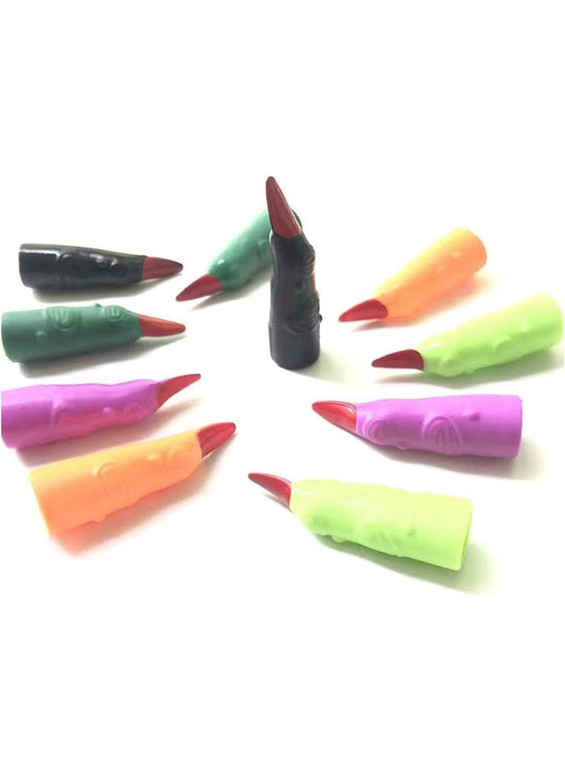 Brain Giggles BrainGiggles 10pcs Witch Fake Finger Nails for Halloween Costume Party Favors (Multicolour) - Image 5