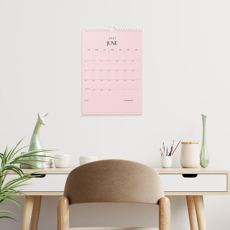 Karto Wall Calendar 2026 - Vertical 11x17 inch January 2026 to June 2027 - Boost Your Productivity and Easy Planning with the Aesthetic Monthly Calendar - All Pink - Image 5