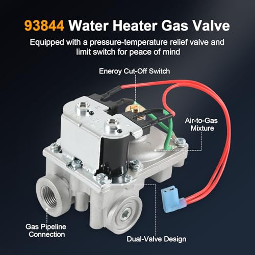 RALZAOTO 93844 Water Heater Valve White Rogers Solenoid RV Parts Replacement for Atwood 6-10 Gal Water Heater Gas Valve GC6AA-10E GC10A-4E G6A-8E 92078 93870 93321 - Image 3