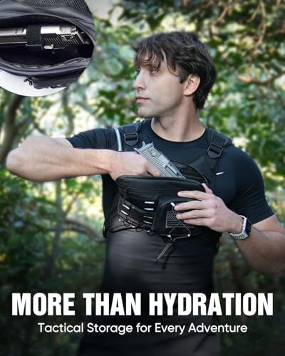 Zelvot Running Vest with 2L Water Bladder Hydration Backpack US Design Patent Lightweight Hydration Pack with Gear Holder Reflective Chest Pack for Men Women for Marathon Black XSS - Image 3