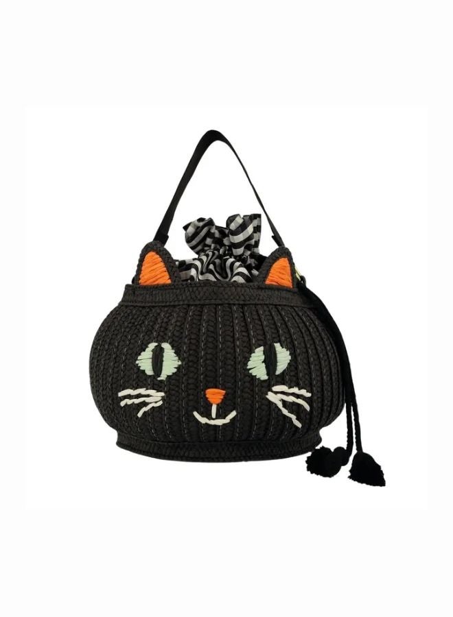 Meri Meri Trick Or Treat Cat Basket Bag - Image 1