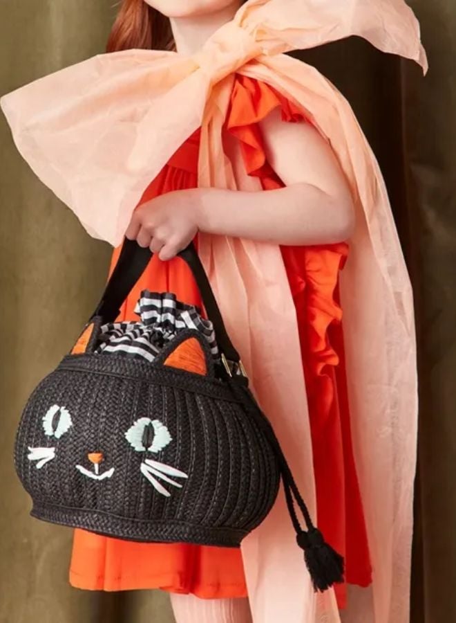 Meri Meri Trick Or Treat Cat Basket Bag - Image 2
