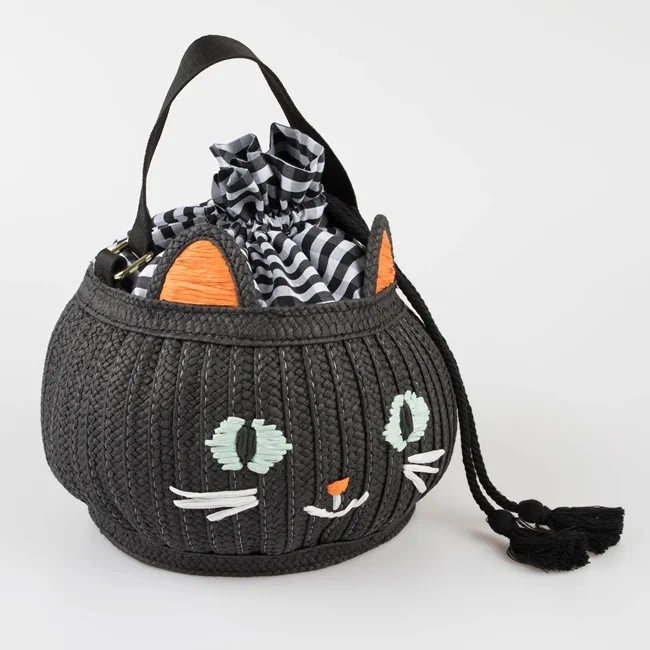 Meri Meri Trick Or Treat Cat Basket Bag
