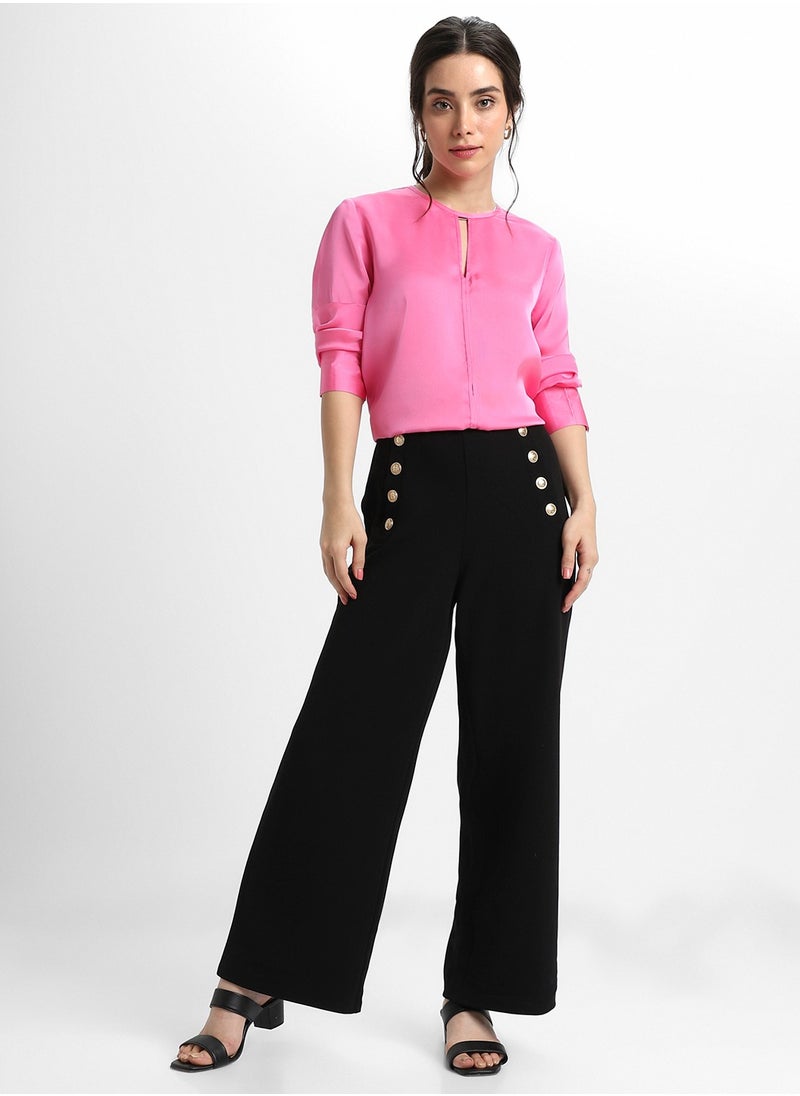 Dennis Lingo Pink Regular Top for Women - Elegant, Lightweight  - Image 1