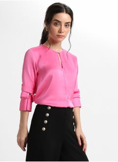 Dennis Lingo Pink Regular Top for Women - Elegant, Lightweight  - Image 3