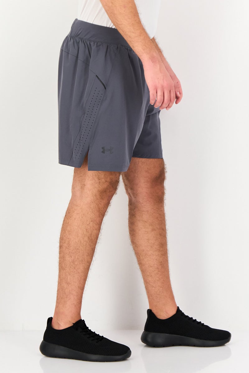 UNDER ARMOUR Men Sportswear Fit Drawstring Training Shorts, Dark Grey - Image 3